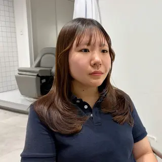 セミロング レイヤー♡ 石川優奈のヘアスタイル