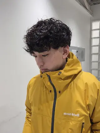 パーマ メンズ ショート YOKUTO/今日 ⭕️ブリーチパーマのヘアスタイル