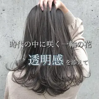 ミディアム カラー ヘアアレンジ 韓国レイヤーカット 🧸ベージュカラーのヘアスタイル