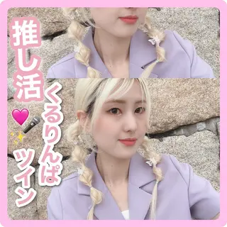 セミロング ヘアアレンジ 推しヘア🎀 NATSUNEのヘアスタイル