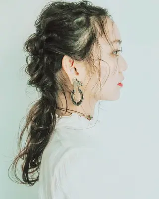 セミロング カラー パーマ ヘアアレンジ メンズ キッズ ネイル マツエク・マツパ EnBlesS西宮 マンツーマン神道有基のヘアスタイル
