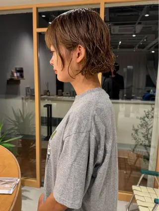 ショート パーマ レイヤー/ボブパーマ /垢抜け/タクミのヘアスタイル