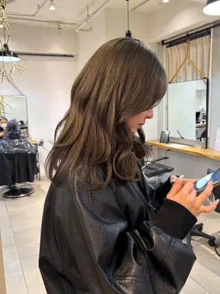 ミディアム カラー じゅわっと暖色カラー 🍊Moemiのヘアスタイル