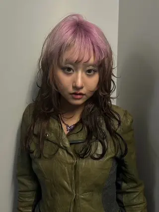 セミロング カラー 名古屋/デザイン/ ブリーチ/松井亮磨のヘアスタイル