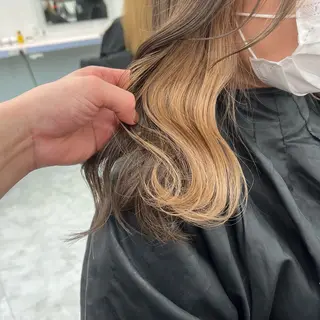 セミロング カラー 韓国スタイル🇰🇷 トレンドレイヤー🪡のヘアスタイル
