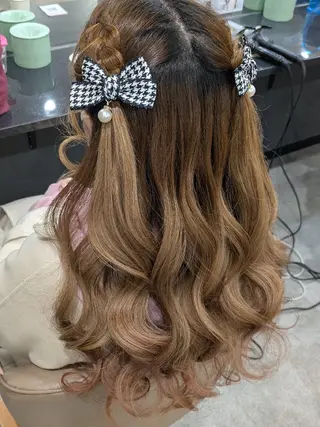 ヘアアレンジ ロング ヘアセット❤️着付け Akaneのヘアスタイル