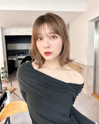 ミディアム SYUN/ 縮毛矯正/髪質改善のヘアスタイル