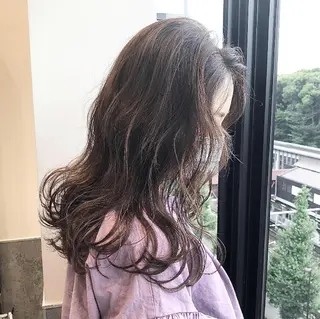 セミロング カラー パーマ ヘアアレンジ メンズ キッズ stylist 🌸 kana.のヘアスタイル