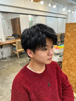ショート パーマ メンズ 横浜/メンズ特化/ Farbe/田中颯斗のヘアスタイル