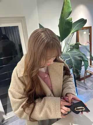 ロング カラー HANAME 原宿美容室のヘアスタイル