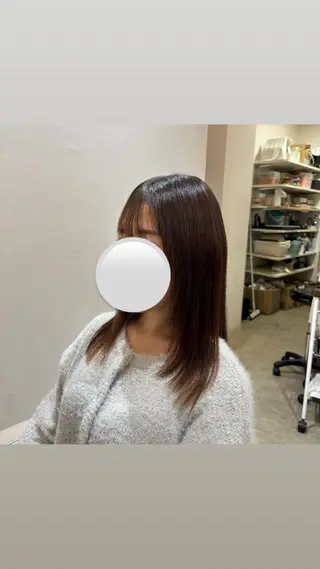 ロング 佐藤 優里のヘアスタイル
