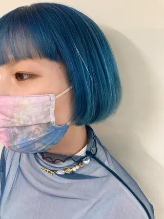 ショート カラー レイヤーウルフ エクステ磯部のヘアスタイル