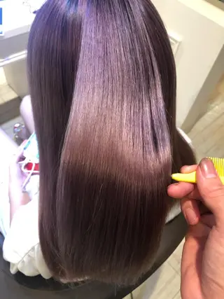 ロング カラー 髪質改善&ストレート ✂︎鈴木青樹のヘアスタイル