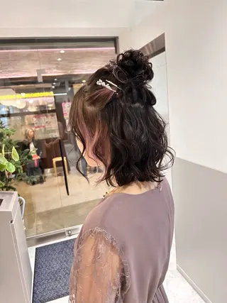 ミディアム ヘアアレンジ 薄田 珠美のヘアスタイル