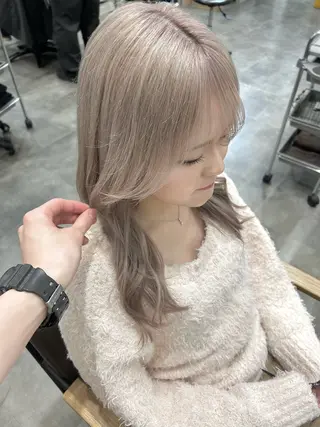 ロング ︎☀️はるき︎︎☁️ 似合わせ/ハイトーンのヘアスタイル