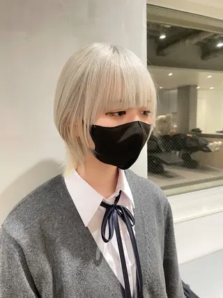 ショート カラー ヘアアレンジ 🎀プルエクステ みまひかる🎀のヘアスタイル