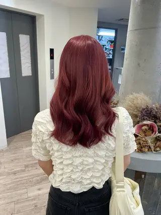 セミロング ♡似合わせハイトーン ♡maiのヘアスタイル