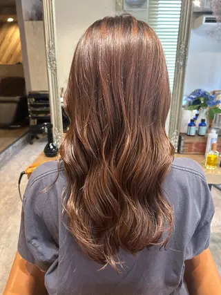 ロング ボブ/暖色/透明 感カラー/Sachiのヘアスタイル
