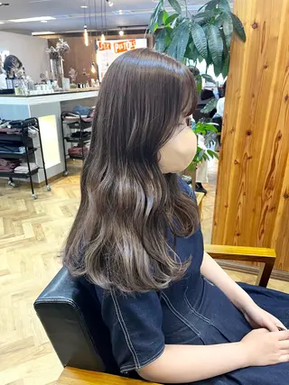 セミロング カラー ヘアアレンジ ena/ブリーチなし 透明感・レイヤー🎀のヘアスタイル