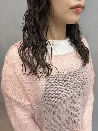 セミロング パーマ 🦩レイヤー|透明感 カラー🦩makoのヘアスタイル