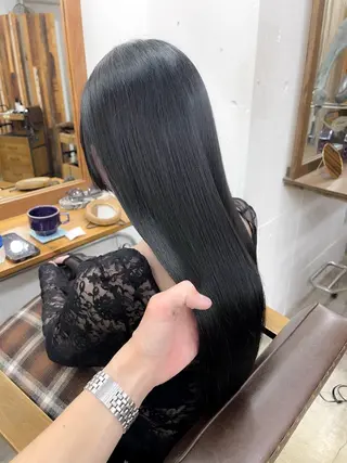 ロング 髪質改善 縮毛矯正 ロングヘア サイトウのヘアスタイル