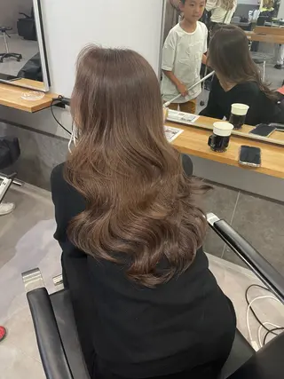 セミロング カラー 西村あきや トレンド韓国ヘアのヘアスタイル