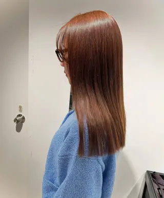 セミロング カラー スキバサミを使わない カット🌼唯🌼のヘアスタイル
