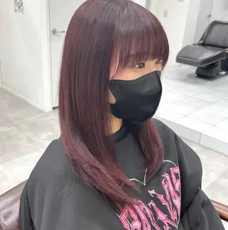 ロング カラー 天王寺韓国ヘア 小山歓実のヘアスタイル