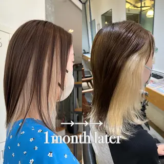 ミディアム カラー Kana 🍋 ハイトーン【高円寺】のヘアスタイル