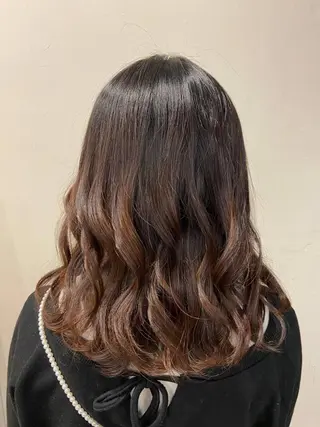 ミディアム ヘアアレンジ ワタナベ リリコのヘアスタイル