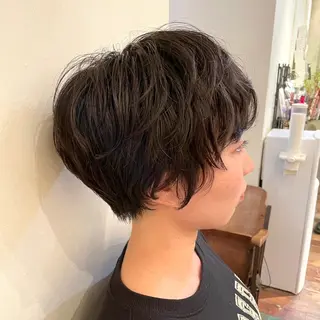 ショート パーマ 銀座No.1髪質改善 縮毛矯正/本木のヘアスタイル