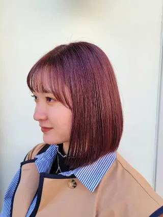 ショート カラー 透明感🫧艶カラー✨ レイヤー✂渡辺祐輔のヘアスタイル