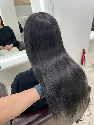 ロング カラー 新宿/韓国ヘア/ 髪質改善ストレートのヘアスタイル
