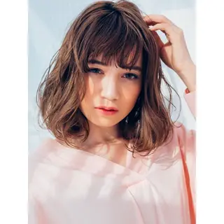 ミディアム カラー (スタイリスト)牧 好美のヘアスタイル
