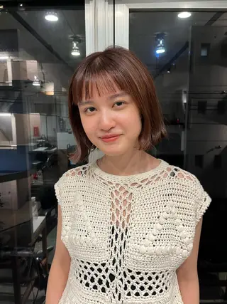 ショート カラー うる艶カラー/恵比寿 ベージュ/丸山陽平のヘアスタイル