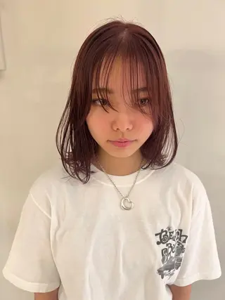 カラー ブリーチなしカラー/ パーマ/おとは🦖♡のヘアスタイル
