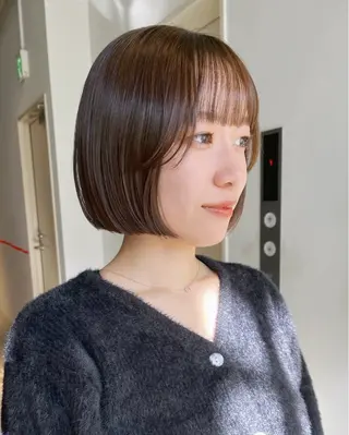 ミディアム カラー かわい りほのヘアスタイル