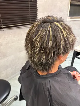 パーマ メンズ ケアブリーチ🌟 ♢WATARU♢のヘアスタイル
