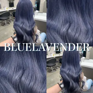 セミロング 寒色＆ブリーチ特化 寒色MiOのヘアスタイル