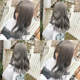 セミロング カラー ヘアアレンジ TAKUMAブリーチ /切りっぱなし🪽のヘアスタイル