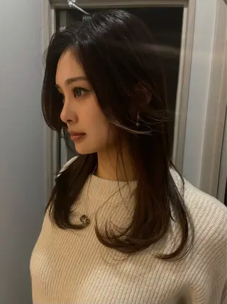 ロング 深澤 帆乃のヘアスタイル