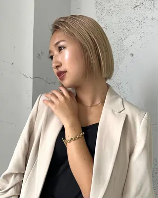 ミディアム 髪質改善・縮毛・ 艶髪カラー　Maruのヘアスタイル