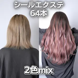 ミディアム カラー パーマ 推し活専用 【派手髪】飯野ゆかりのヘアスタイル