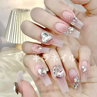 ネイル 🍑長さだし ワンホン💅モモコのネイルデザイン