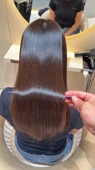 ロング カラー 縮毛矯正✨🫧 レイヤー川村利幸のヘアスタイル