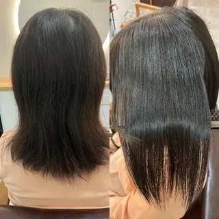 セミロング カラー ヘアアレンジ キッズ 横浜関内髪質改善 re:Magoのヘアスタイル