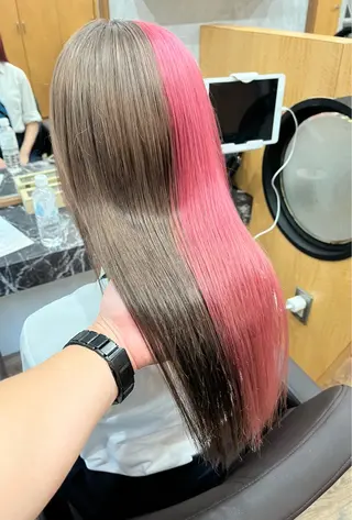 ロング 坂谷 BUCKS/縮毛矯正のヘアスタイル