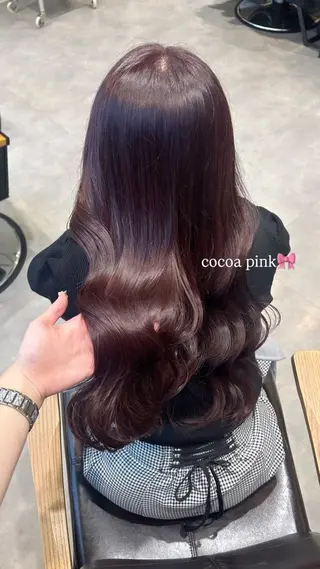 セミロング Ami♡表参道/艶髪 ピンク/盛れカットのヘアスタイル