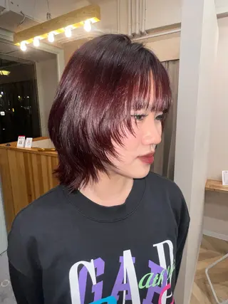 ショート カラー 岡山ハイトーン・ ルーツカラー/こもものヘアスタイル
