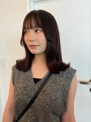 セミロング カラー ichika/福岡 /透明感カラー🤎のヘアスタイル